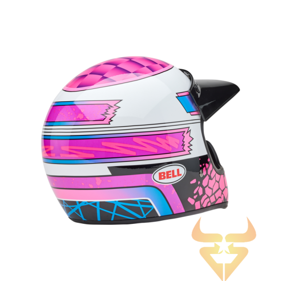 Capacete Bell Moto-3 Deathspray Gloss Pink Purple