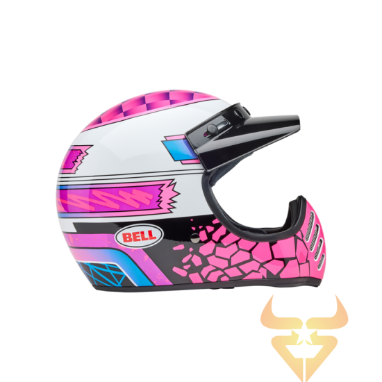 Capacete Bell Moto-3 Deathspray Gloss Pink Purple