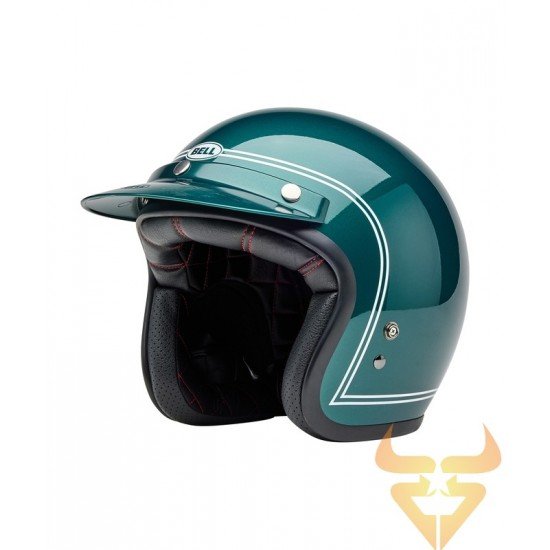 Capacete Bell Custom 500 Steve McQueen Riverside Metallic Green