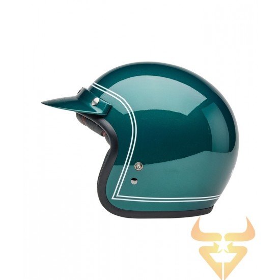 Capacete Bell Custom 500 Steve McQueen Riverside Metallic Green