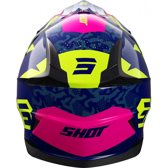 Capacete Criança PULSE AIRFIT Azul/Amarelo Neon/Rosa Brilhan Shot