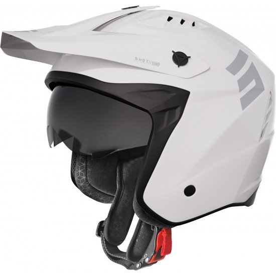 Capacete JUMP SOLID Branco Brilhante Shot