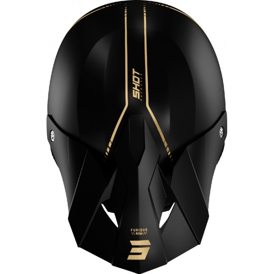 Capacete FURIOUS RAW 3.0 Shot Preto / Dourado