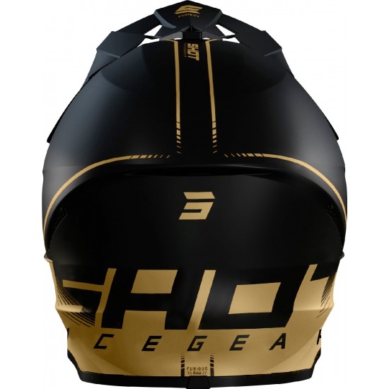 Capacete FURIOUS RAW 3.0 Shot Preto / Dourado