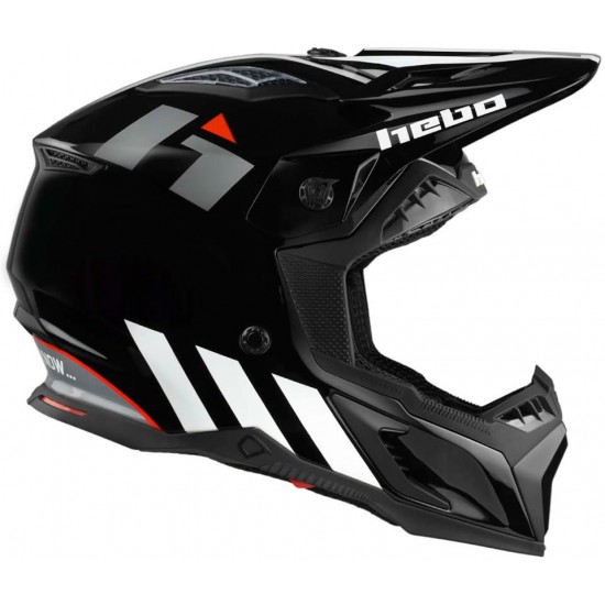 Capacete HMX-FO1 REPLICA POL TARRES Preto/Branco Hebo