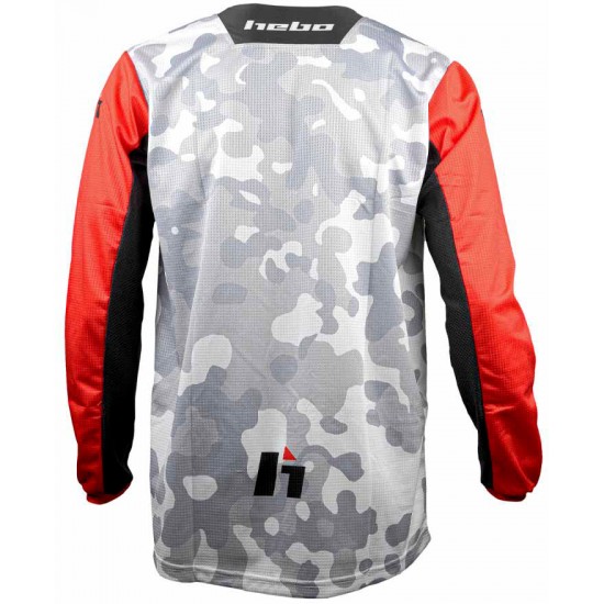 Camisola STRATOS II CAMO Branca/Vermelha Hebo