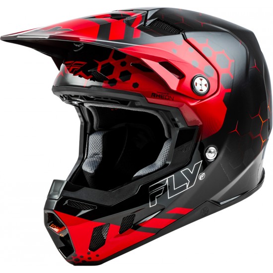 Capacete Fly Racing Formula CC Tektonic Black / Red / Orange