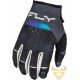 Luvas Fly Racing Kinetic Reload Charcoal / Black / Blue Iridium