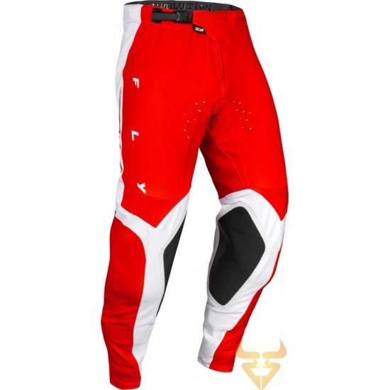 Calças Fly Racing Evolution DST Red / White / Iridium Red