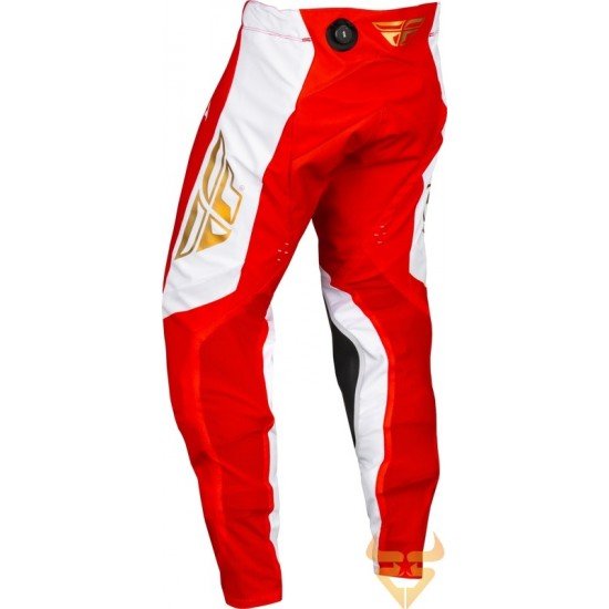 Calças Fly Racing Evolution DST Red / White / Iridium Red