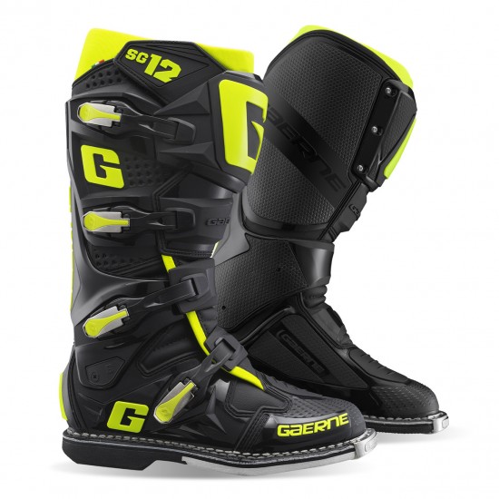 Botas Gaerne MX SG12 BLACK / FLUO YELLOW