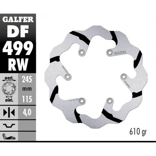 Discos Travão Trás Fixed Wave Grooved Galfer Yamaha