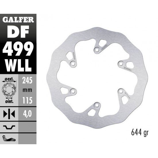 Discos Travão Trás Fixed Wave Solid Galfer Yamaha