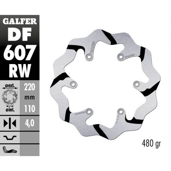 Discos Travão Trás Fixed Wave Grooved Galfer Husqvarna