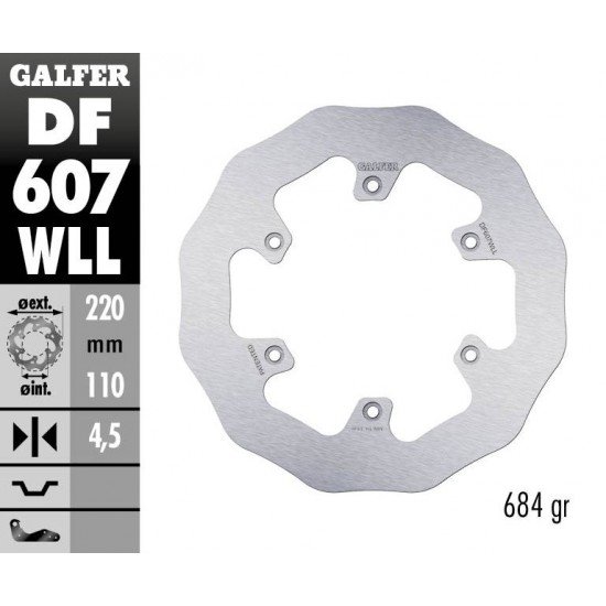 Discos Travão Trás Fixed Wave Solid Galfer Husaberg