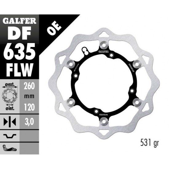 Discos Travão Frente Float Wave Galfer Beta