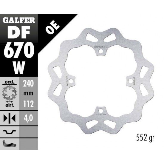 Discos Travão Trás Fixed Wave Galfer Beta