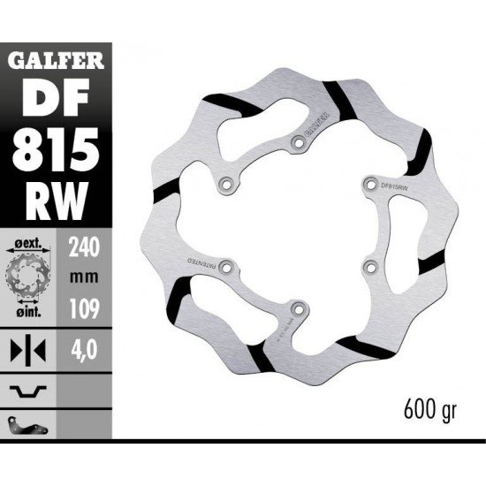 Discos Travão Trás Fixed Wave Grooved Galfer Beta