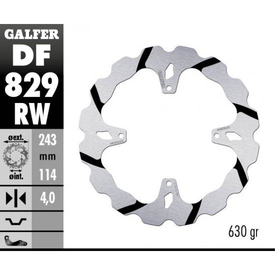 Discos Travão Trás Fixed Wave Grooved Galfer TM Racing