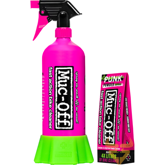 Pack Muc-Off Punk Powder Bike Cleaner + Garrafa de Alumínio