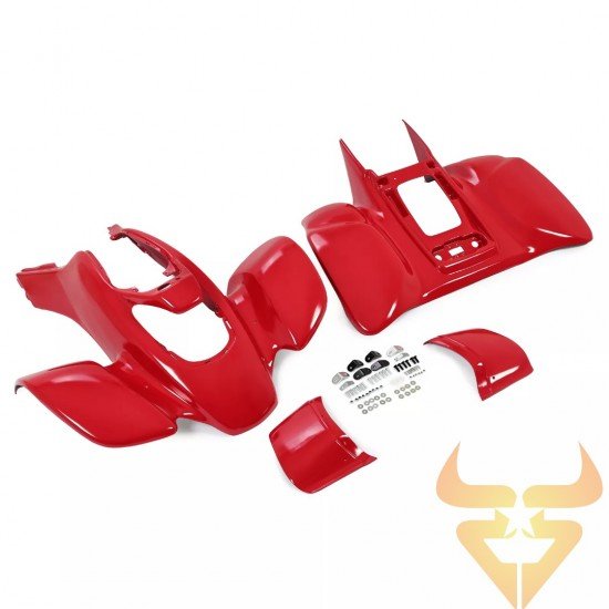 Guarda Lamas / Plástico Frontal e Traseiro Vermelho Honda Trx 400