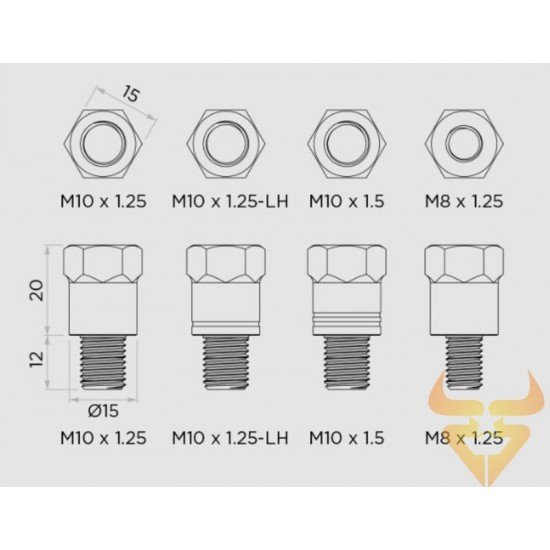 Kit Adaptador para Suporte para Espelho Quad Lock