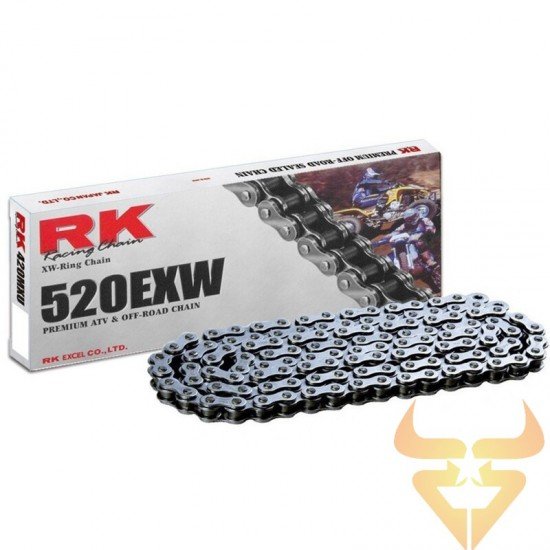 Corrente Rk GB 520 Exw com Xw-rings Cinza