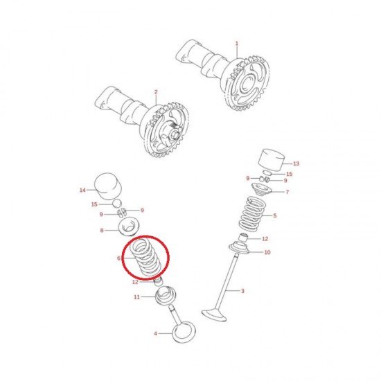 Mola De Valvula De Motor Original Suzuki Ltr 450