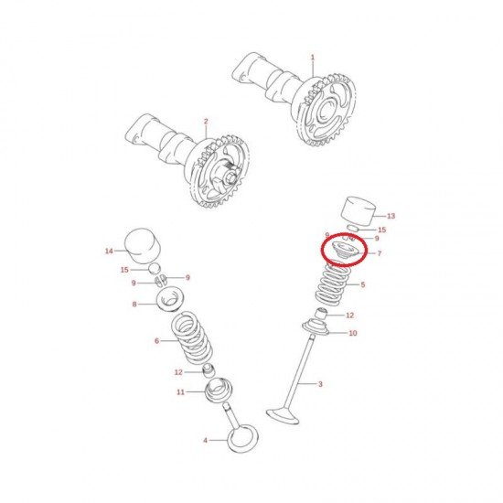 Chapeu De Valvula Admissão Original 12931-02F10 Suzuki Ltr 450