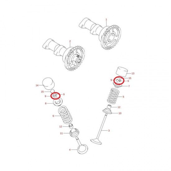 Meia Lua para Valvulas 12932-24400 Original Suzuki Ltr 450