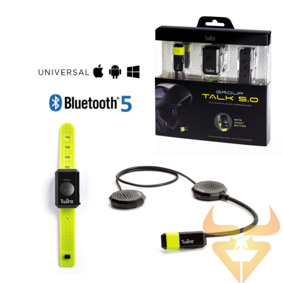 Kit Intercomunicador Bluetooth Twiins – Group Talk 5.0 (SB+HF2)