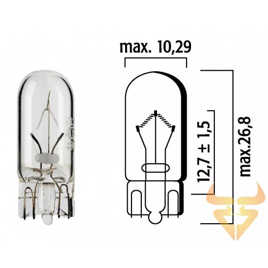 Lâmpada T10 12V 3W - FLÖSSER